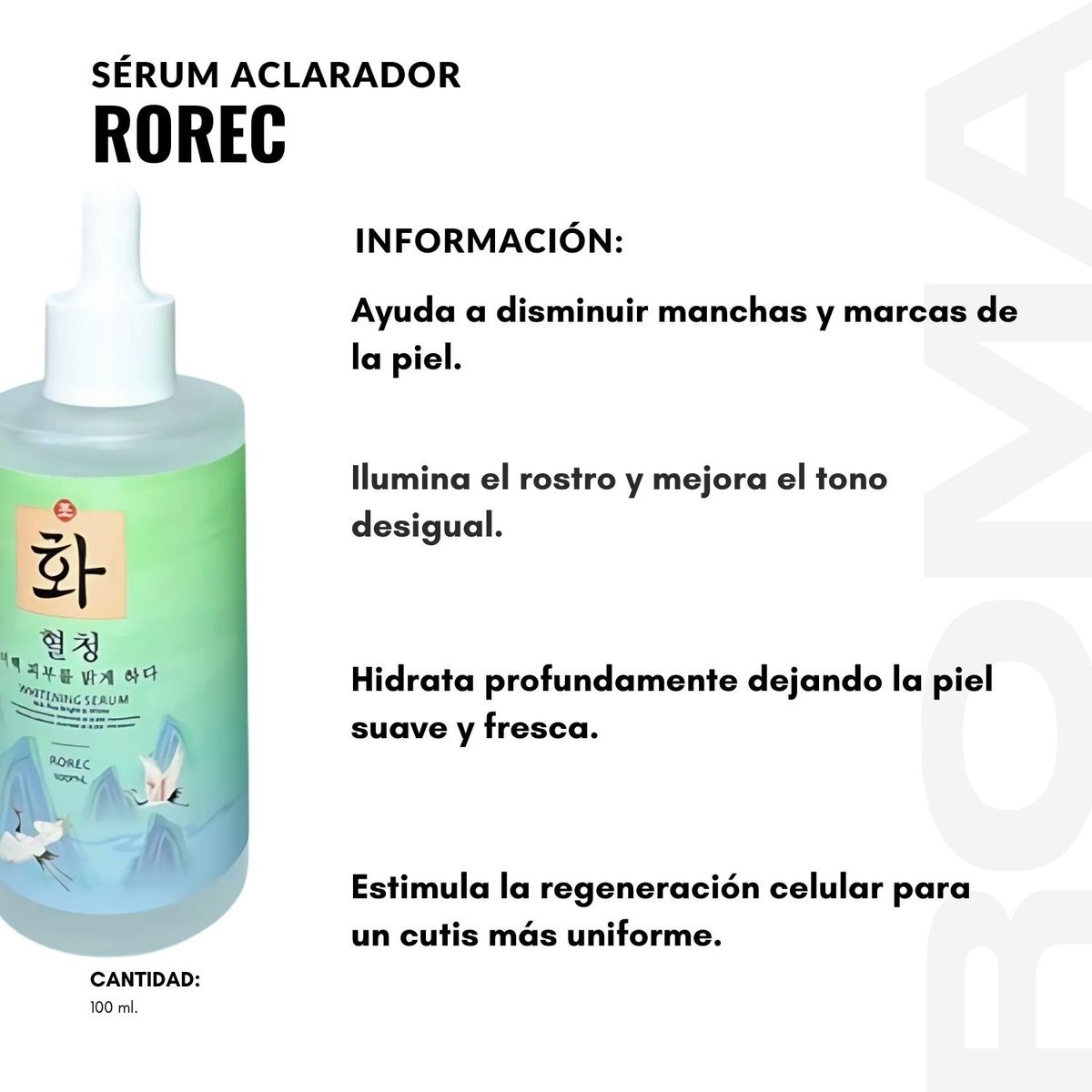 BIOAQUA - SÉRUM ACLARADOR ROREC 100ML