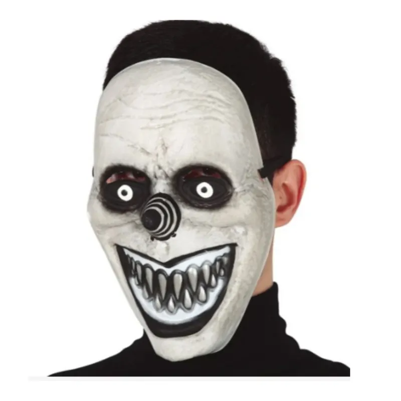 GENERICO - Máscara de Payaso Sonriente Blanco Halloween Fiesta
