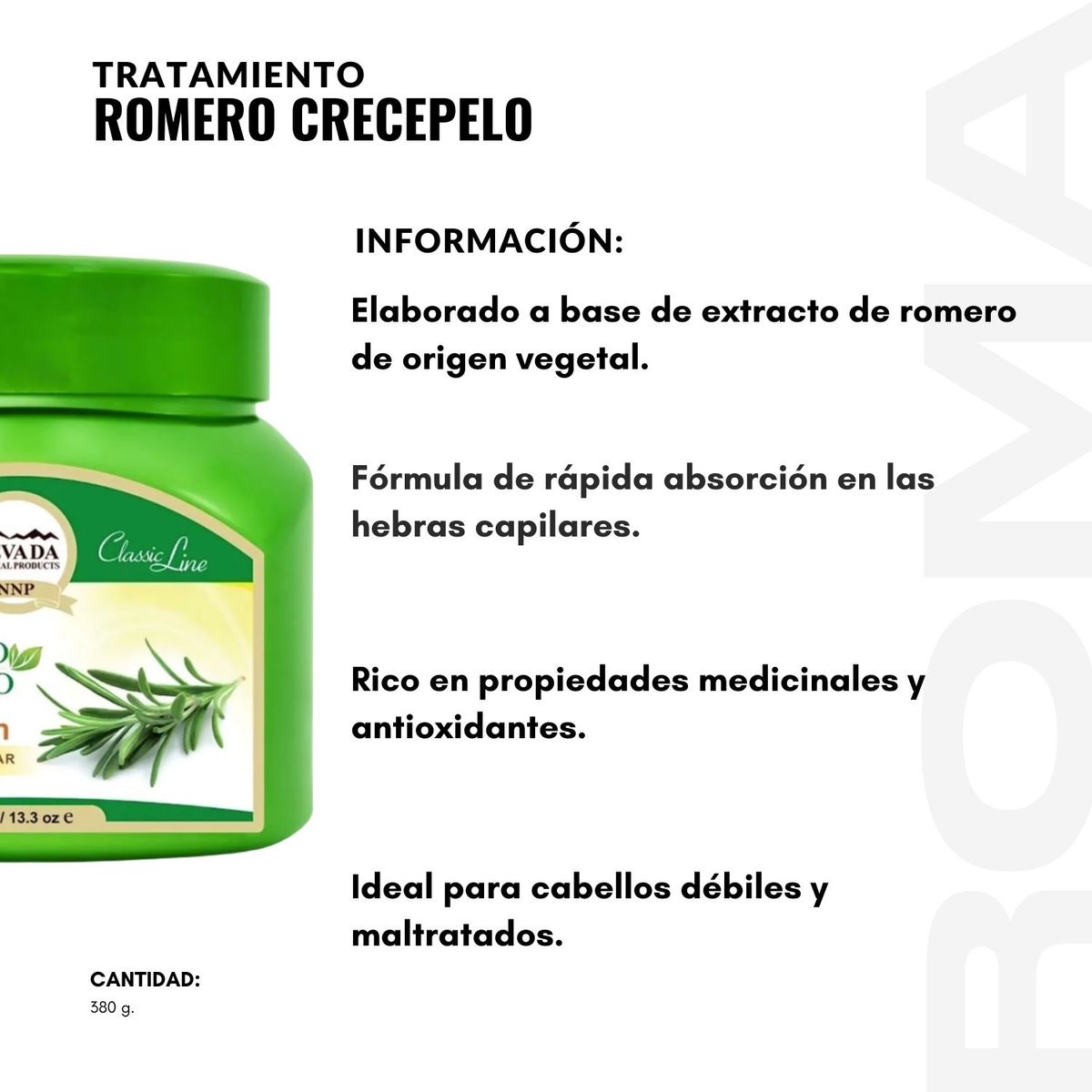 NEVADA NATURAL PRODUCTS - PACK 2 TRATAMIENTO ROMERO CRECEPELO 380G NEVADA