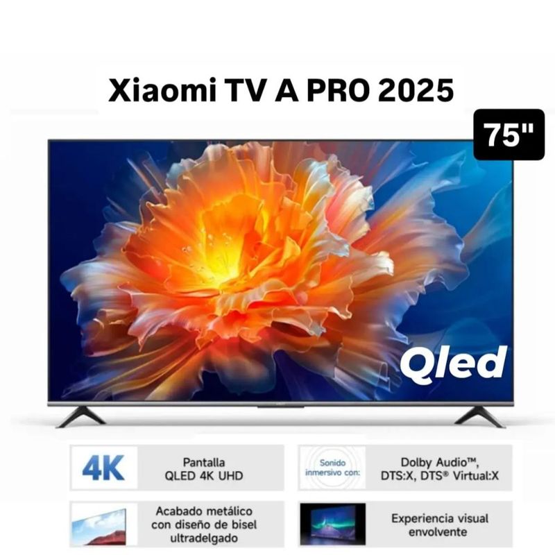 XIAOMI - Xiaomi Televisor 75" Smart TV QLED, 4K Ultra HD, A PRO 2025