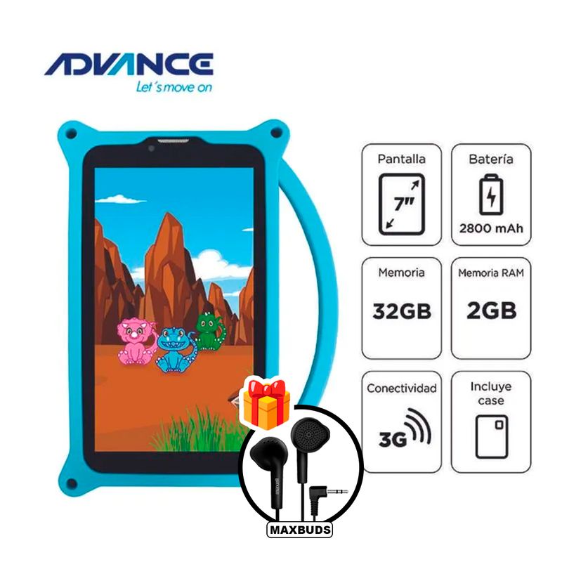 ADVANCE - INTRO TR6955 7″ 32GB 2GB Celeste + Maxell Eb-95