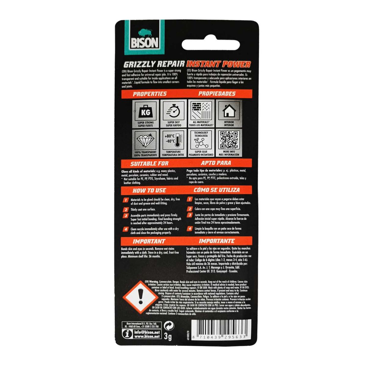 BISON - BISON GRIZZLY REPAIR POWER BS 3G12