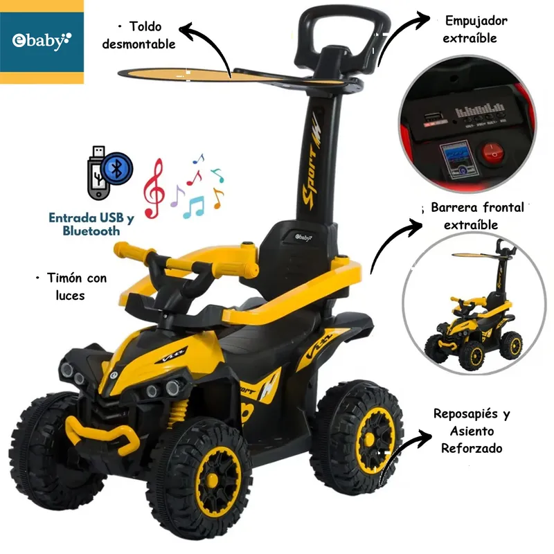EBABY - Buggy Corre Pasillos 357-1 con USB Bluetooth y Sonido
