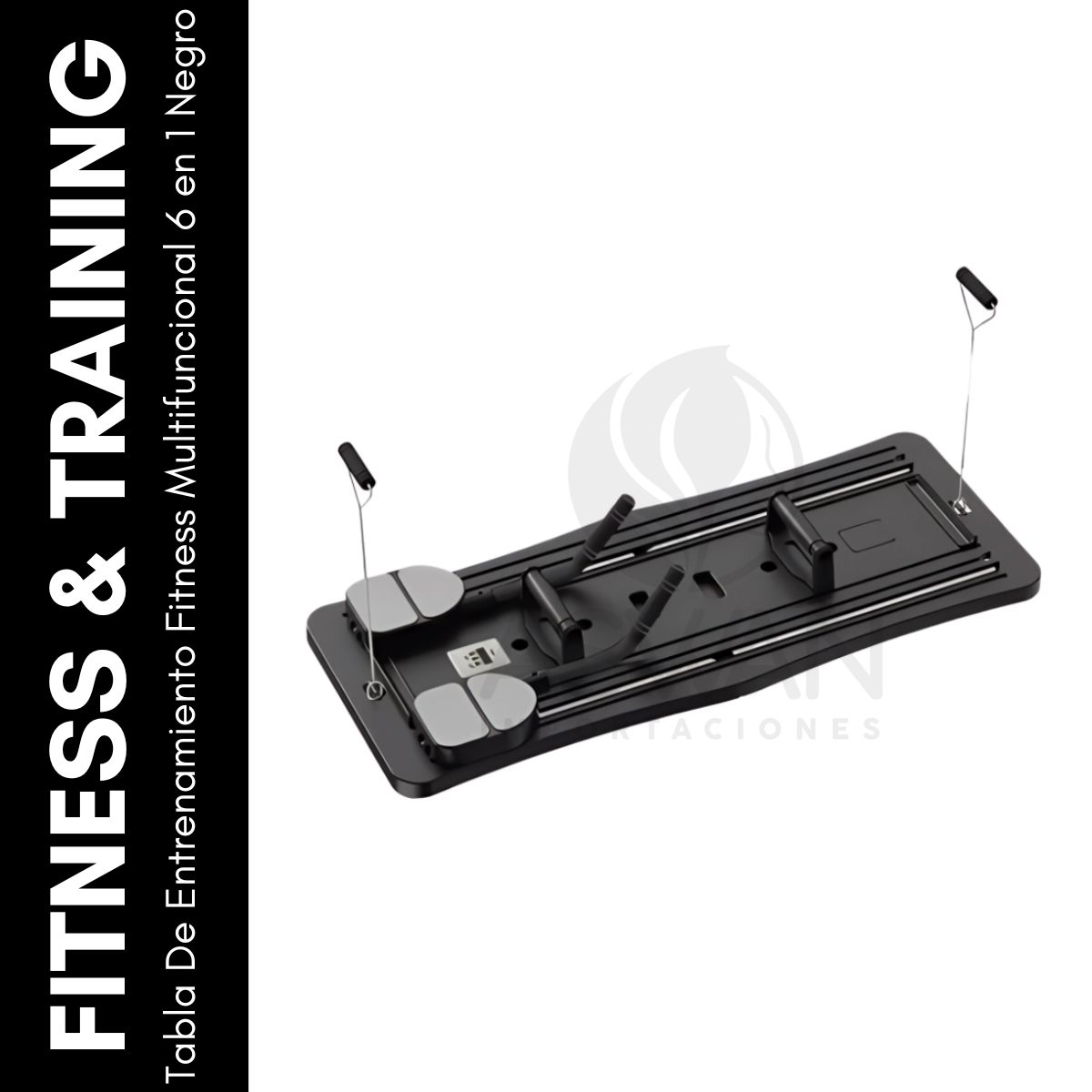 GENERICO - Tabla De Entrenamiento Fitness Multifuncional 6 en 1 Negro