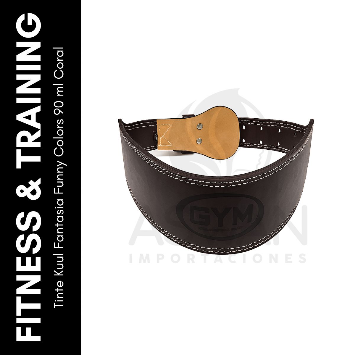 Cinturón Cuero Importado Para Levantar Pesas - GYM, marca GENERICO - Foto Principal