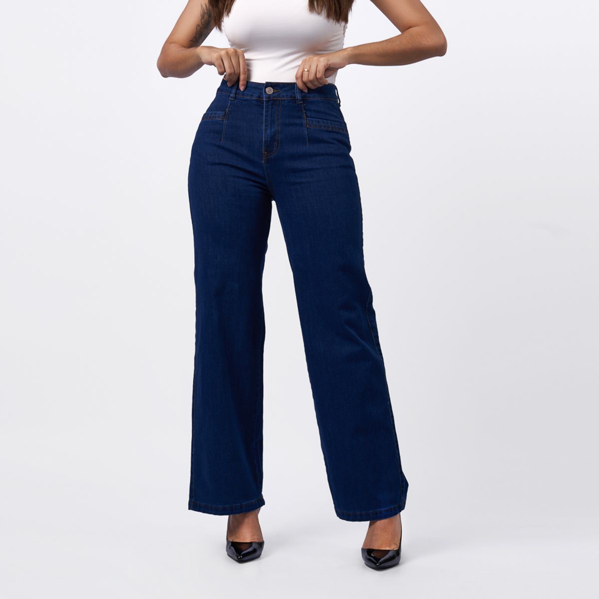 BRONCO - JEAN BRONCO MUJER WIDE LEG - BERYL DENIM CONFORT