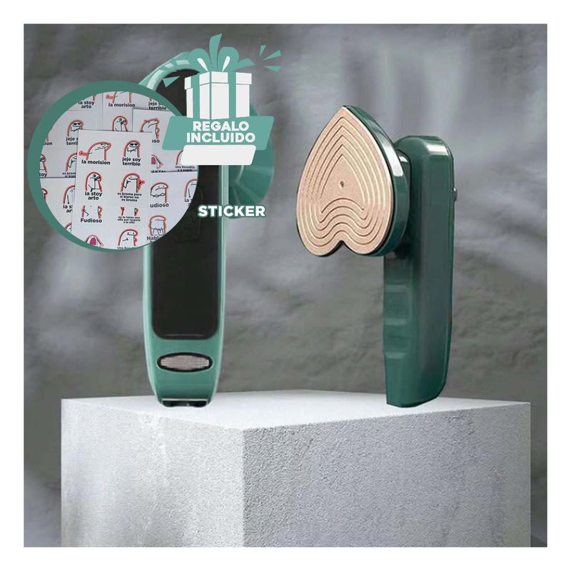 GENERICO - Pack12 Prensa Miniatura en Corazon Verde Y+Regalo Stickers