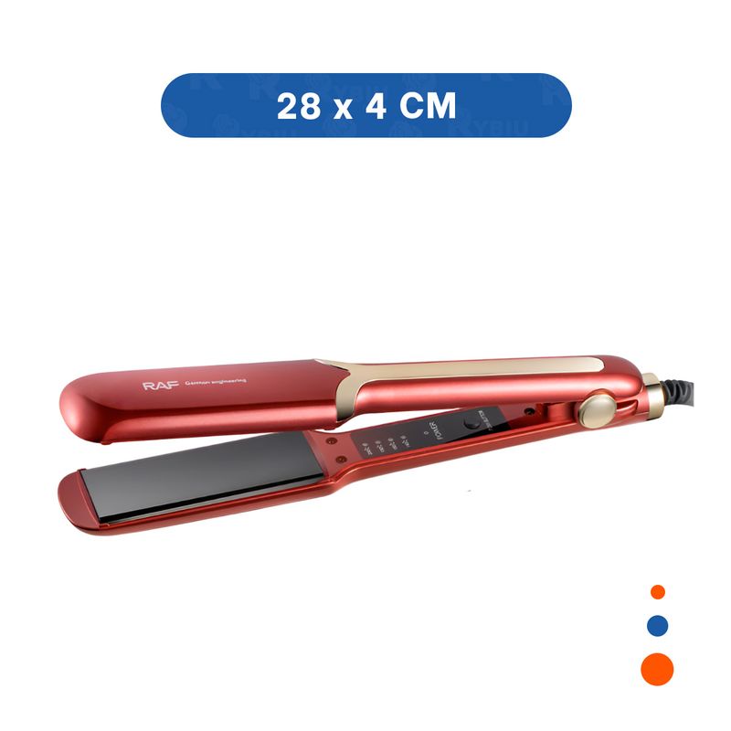 GENERICO - Plancha Compacta de Cabello en Rojo Y+Papel de Regalo