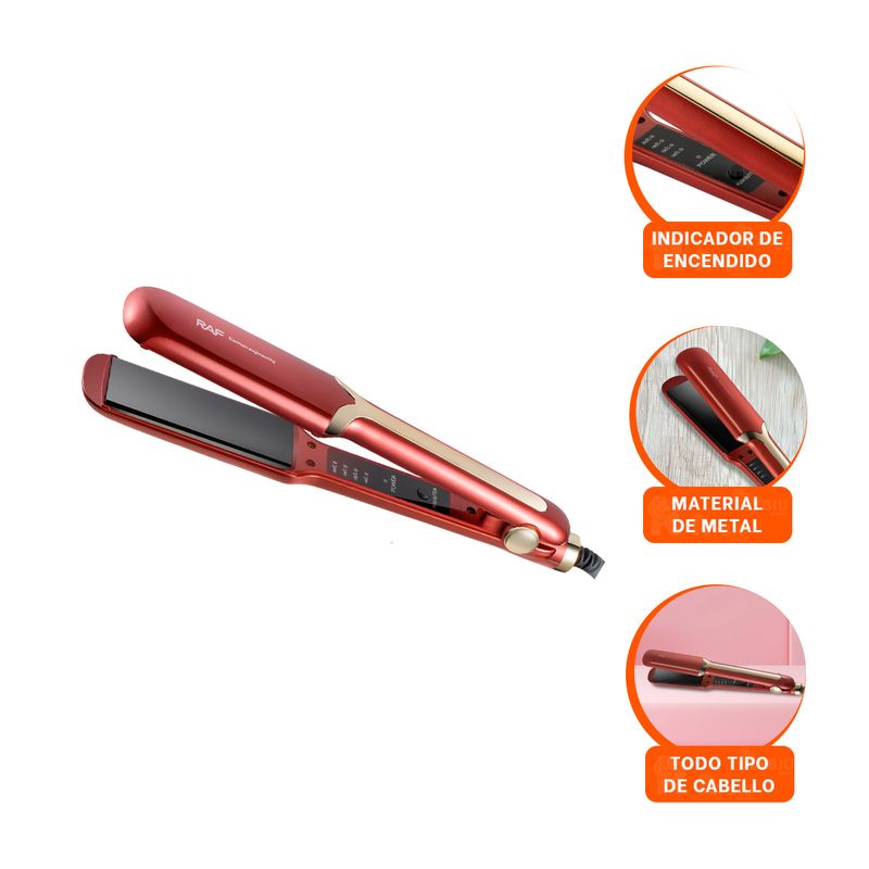 GENERICO - Pack2 Alisador Funcional y Portatil para Cabello en Rojo