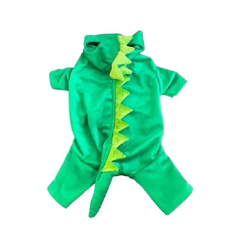 GENERICO - Disfraz Halloween mascotas perro y gato Dinosaurio talla 4