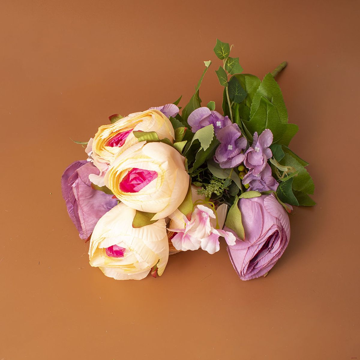 PANORAMA HOGAR - Ramo Panadecor de Rosas Botón Artificiales 50CM Surtido