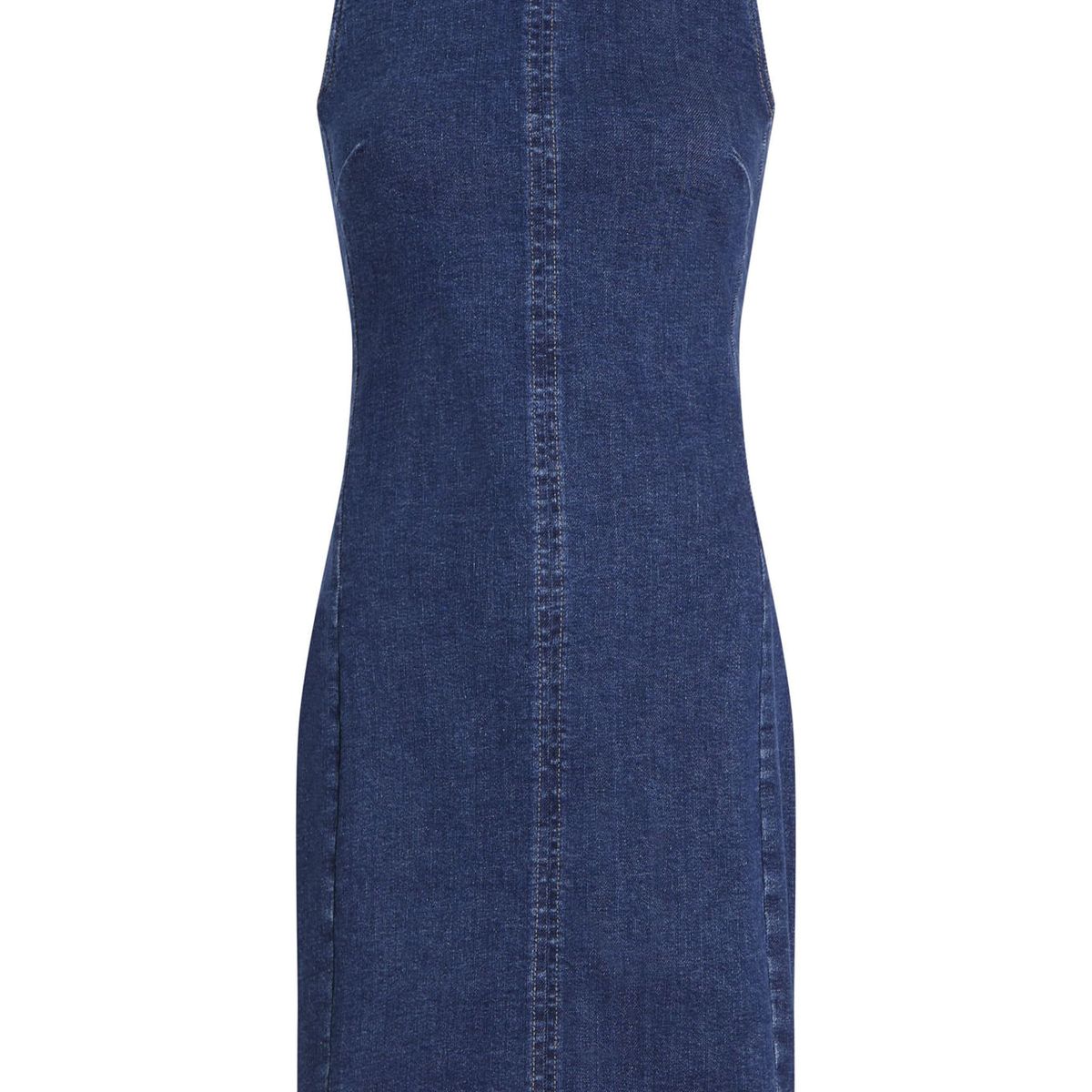 CALVIN KLEIN - VESTIDO MINI COLUMN DENIM DRESS