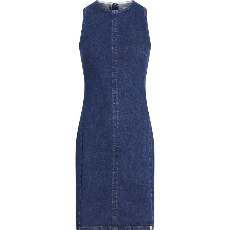 CALVIN KLEIN - VESTIDO MINI COLUMN DENIM DRESS