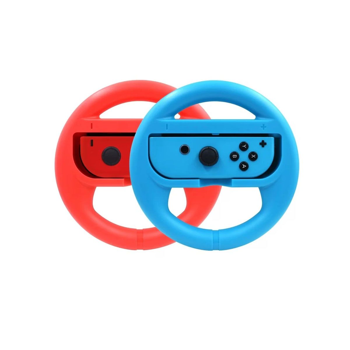MIMD - Soporte Timón para Joycons Nintendo Switch Rojo Y Azul Set X 2 Unid