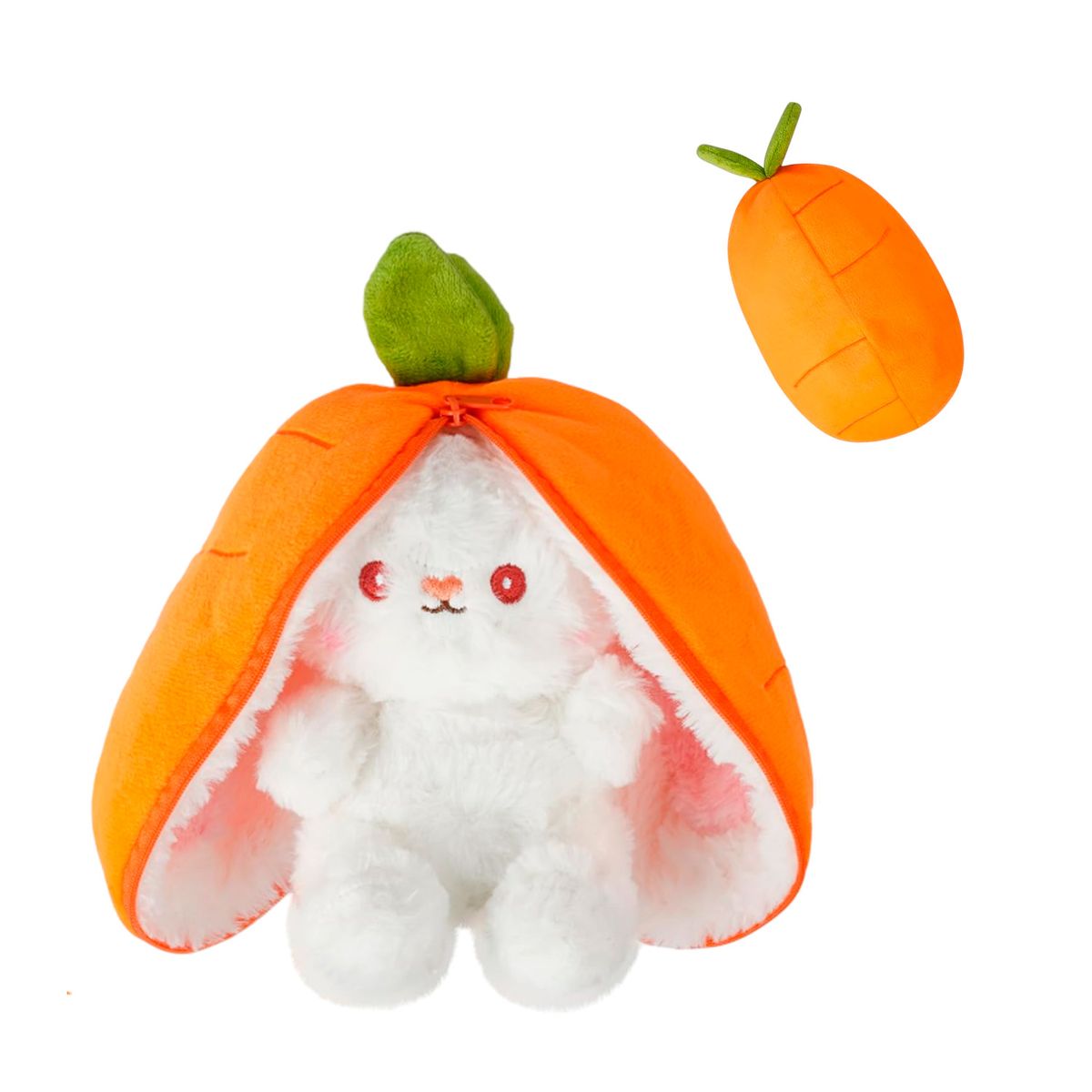 GENERICO - Peluche Conejo Reversible Zanahoria 35cm Ccremallera- Bunny