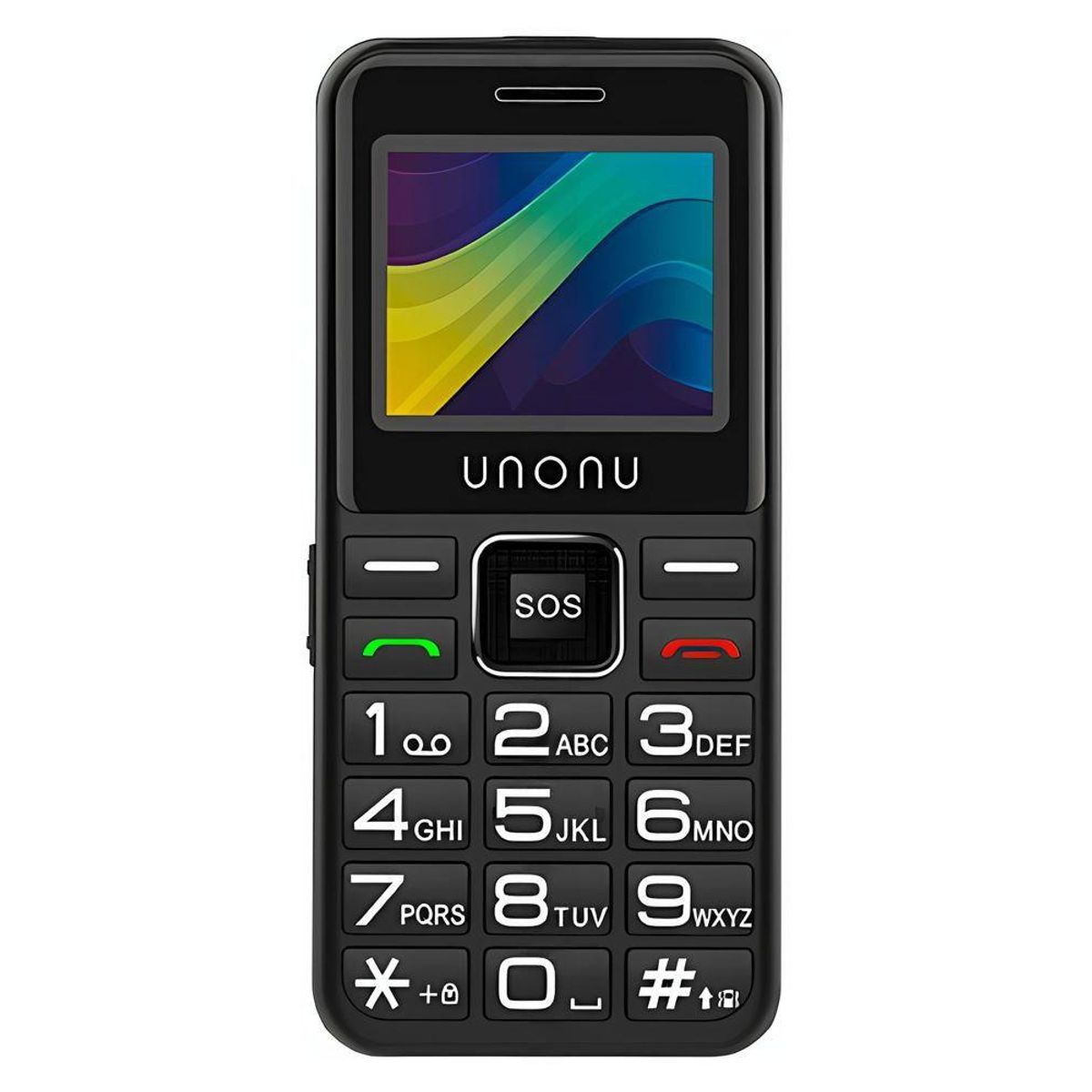 UNONU - Celular Unonu kontact Bar 4G Dual SIM Teclas Grandes y Radio Inalambrica