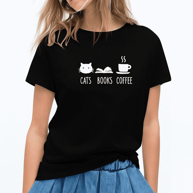 NEBULA - Polo Personalizado - Cats books coffee