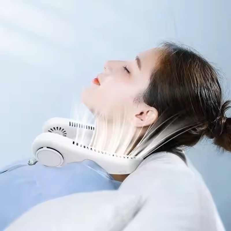 GENERICO - Ventilador de cuello portátil recargable USB  Blanco