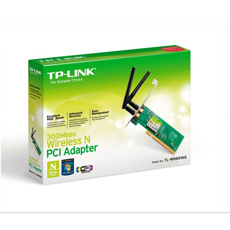 TP LINK - TARJETA DE RED INALAMBRICA TP-LINK TL-WN851ND PCI 300MBPS 2 ANTENAS