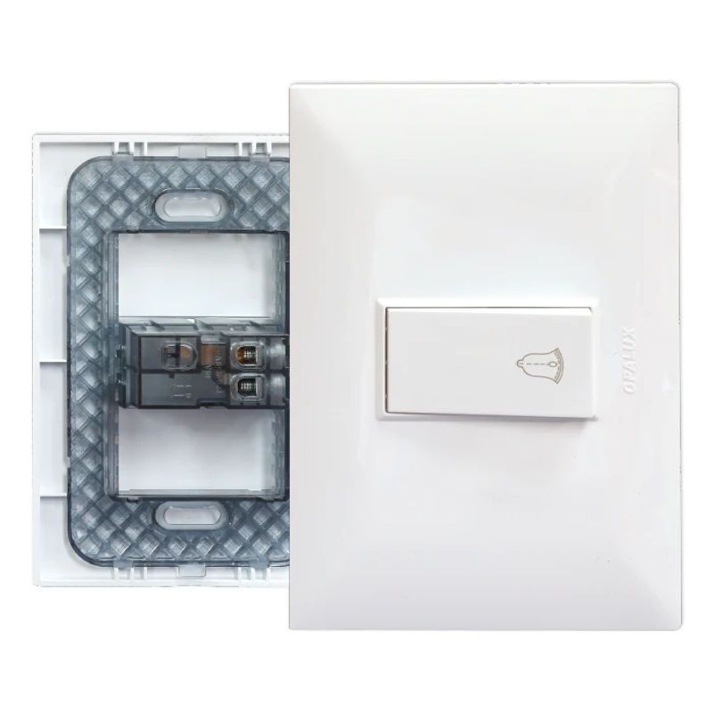 OPALUX - Pulsador Unipolar NA 10A  250V  Para Timbre Opalux