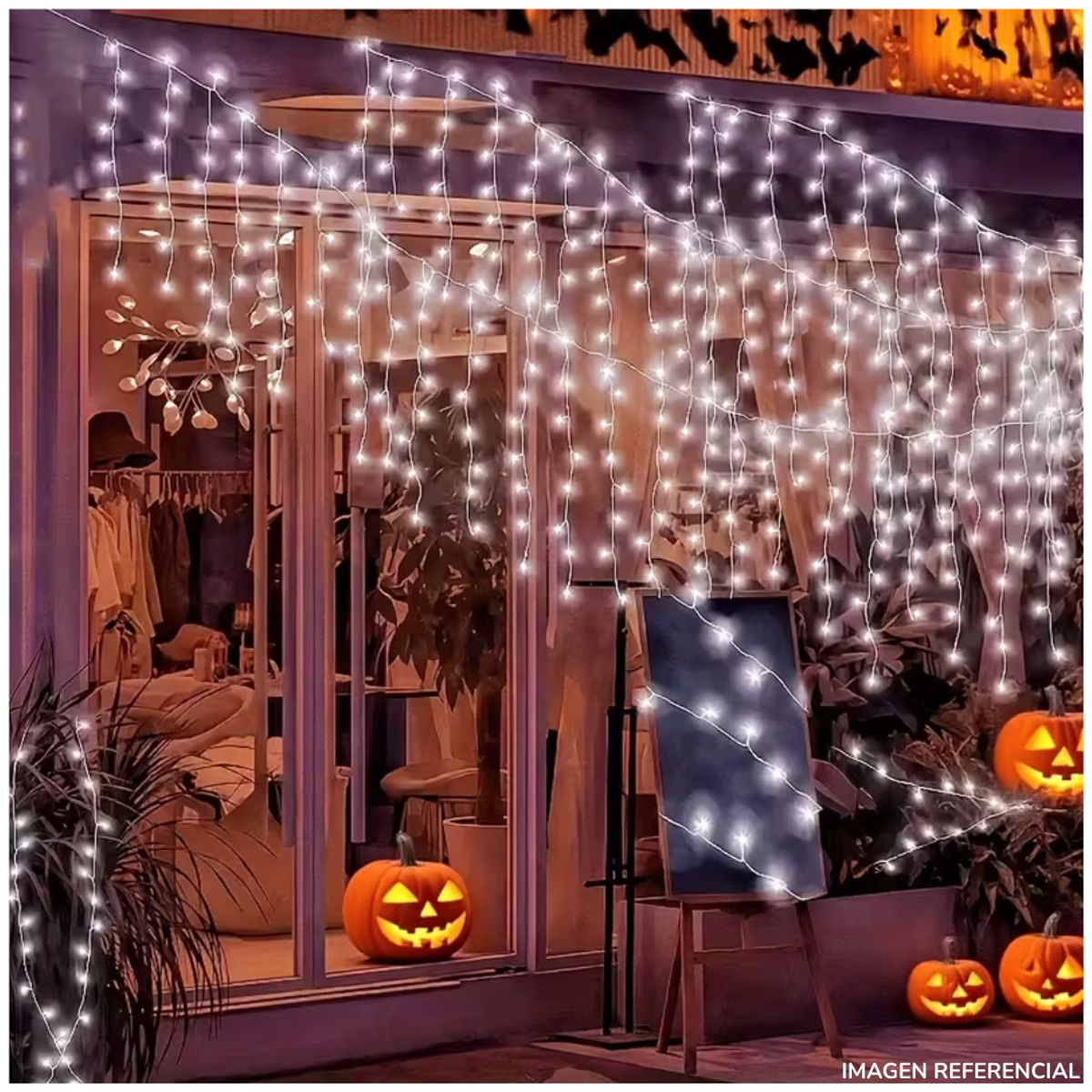 INSPIRA MARKET - Cortina Luces Led Decoración Navidad Blanco 3M Extensible