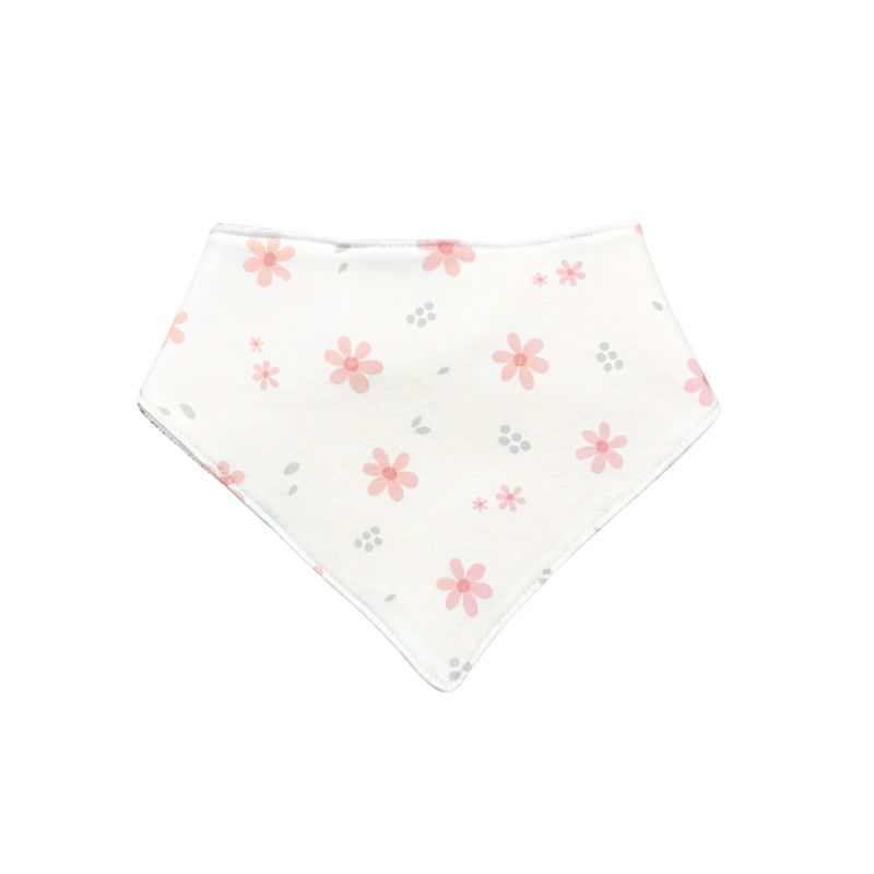 WAWA PIMA - BANDANA BEBÉ 100% ALGODÓN PIMA Y FORRO DE FELPA - BABY FLOWERS