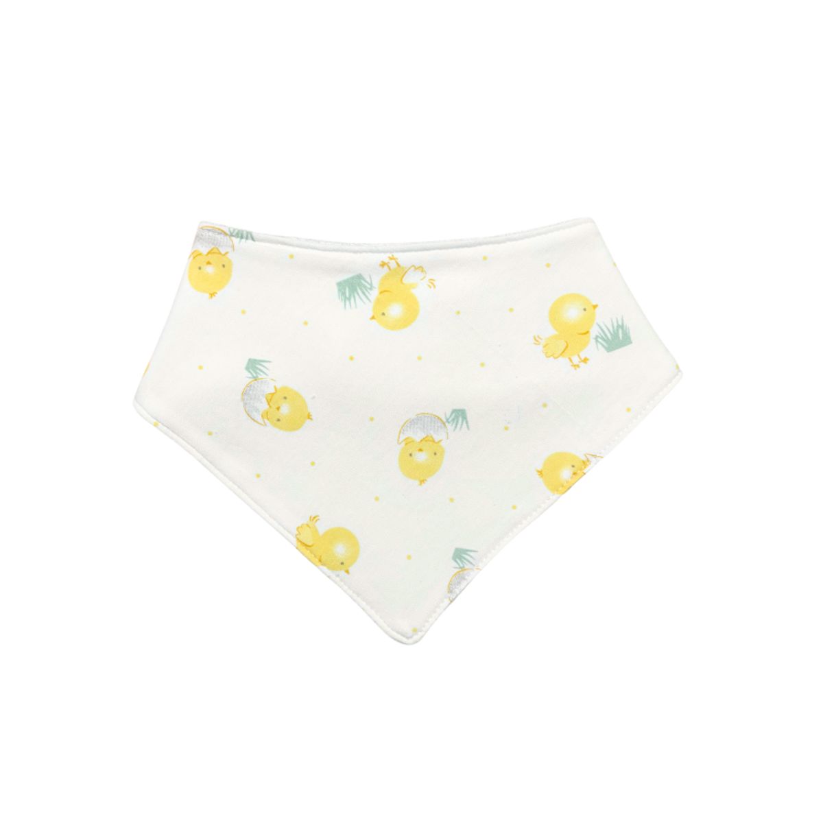 WAWA PIMA - BANDANA BEBÉ 100% ALGODÓN PIMA Y FORRO DE FELPA - POLLITO