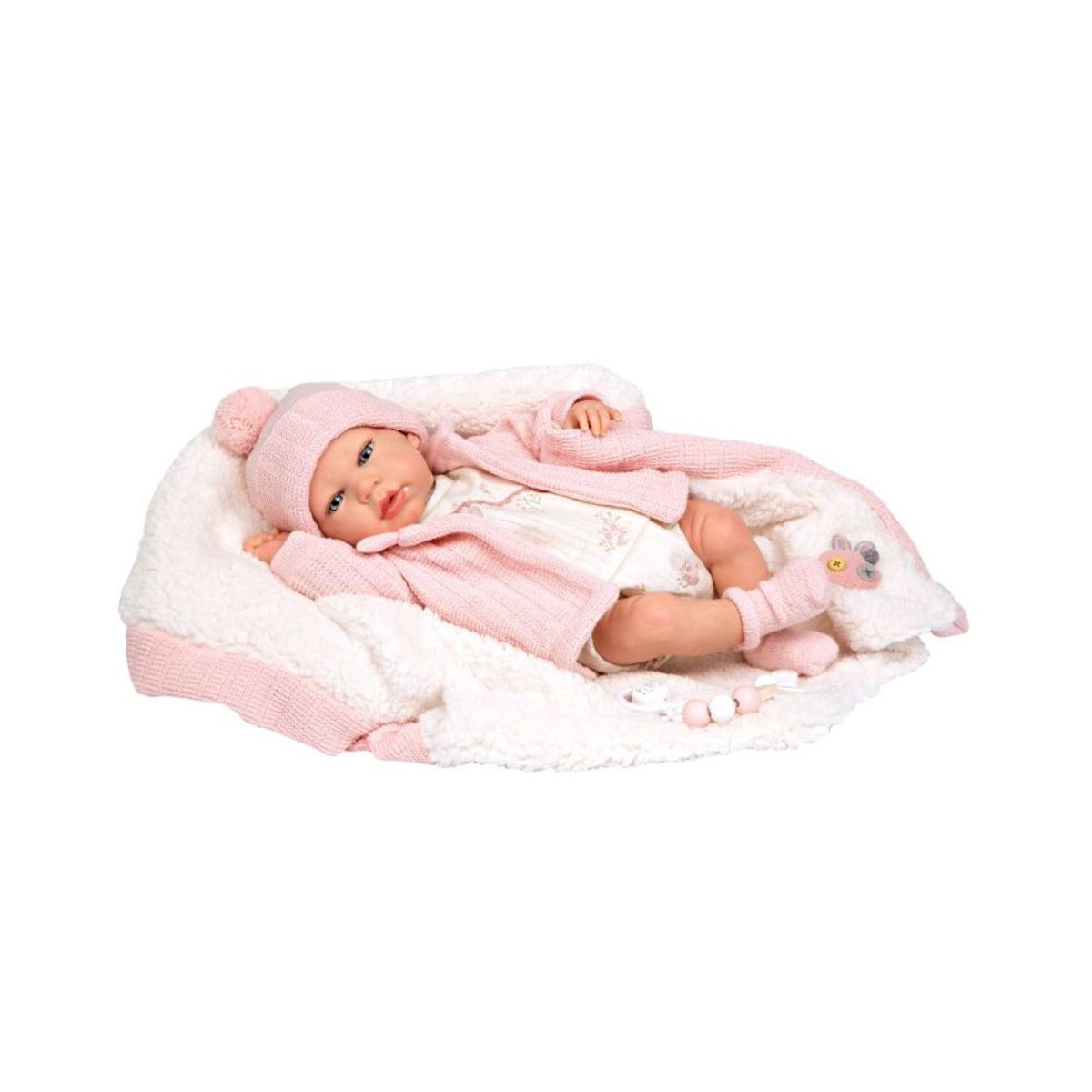 MUÑECAS REBORN - Bebé Reborn Arias 40 cm Marta Rosa con Manta