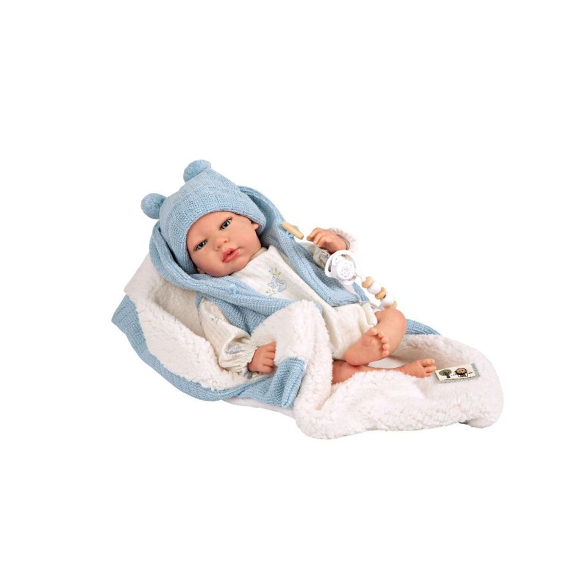 MUÑECAS REBORN - Bebé Reborn Arias 40 cm Martin Azul con Manta