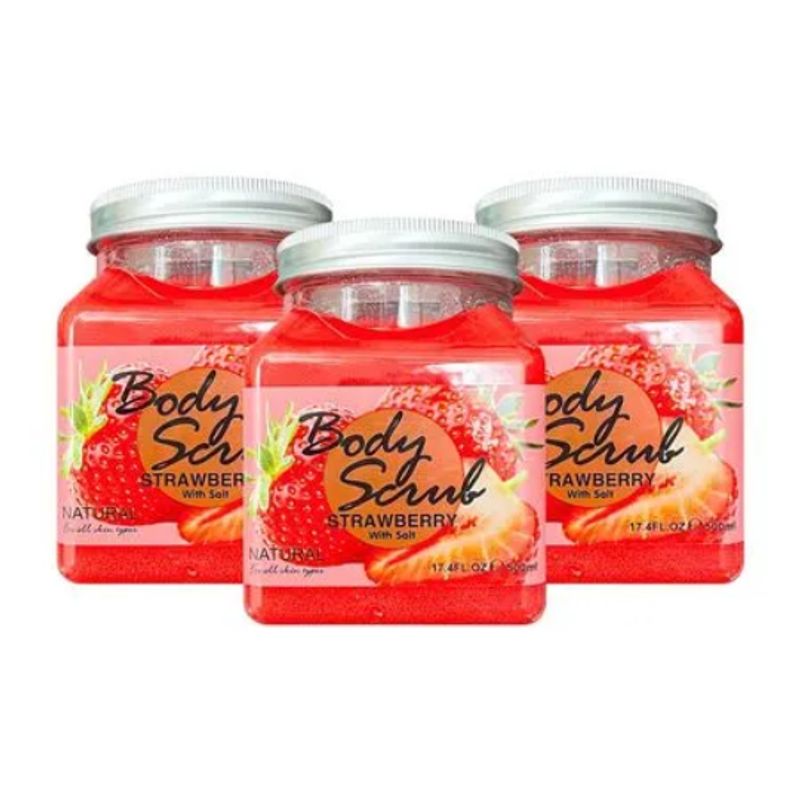 WOKALI - Exfoliante Corporal Fresa Base de Sal Wokali 500 ml