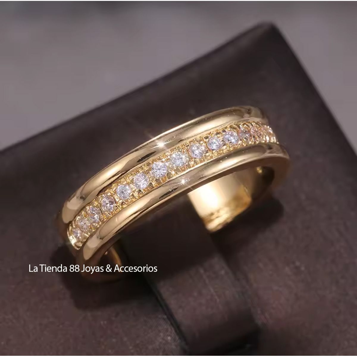 LA TIENDA 88 JOYAS Y ACCESORIOS - La Tienda 88 - Alianza de compromiso Mujer Bañado Oro 18k - amarillo