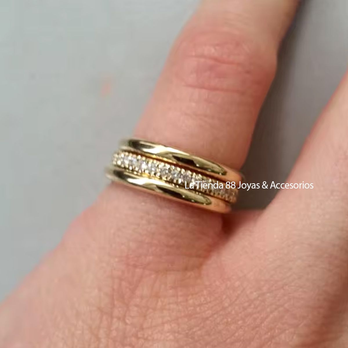 LA TIENDA 88 JOYAS Y ACCESORIOS - La Tienda 88 - Alianza de compromiso Mujer Bañado Oro 18k - amarillo