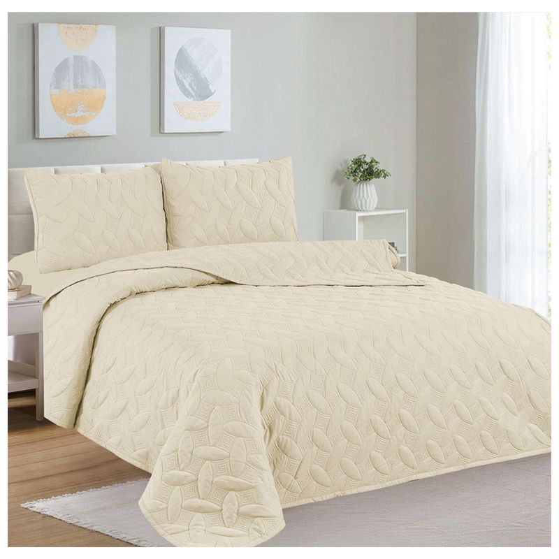 CASATEX - CUBRECAMA CASATEX COLOR ENTERO 100% ALGODON EN 3 PLZ