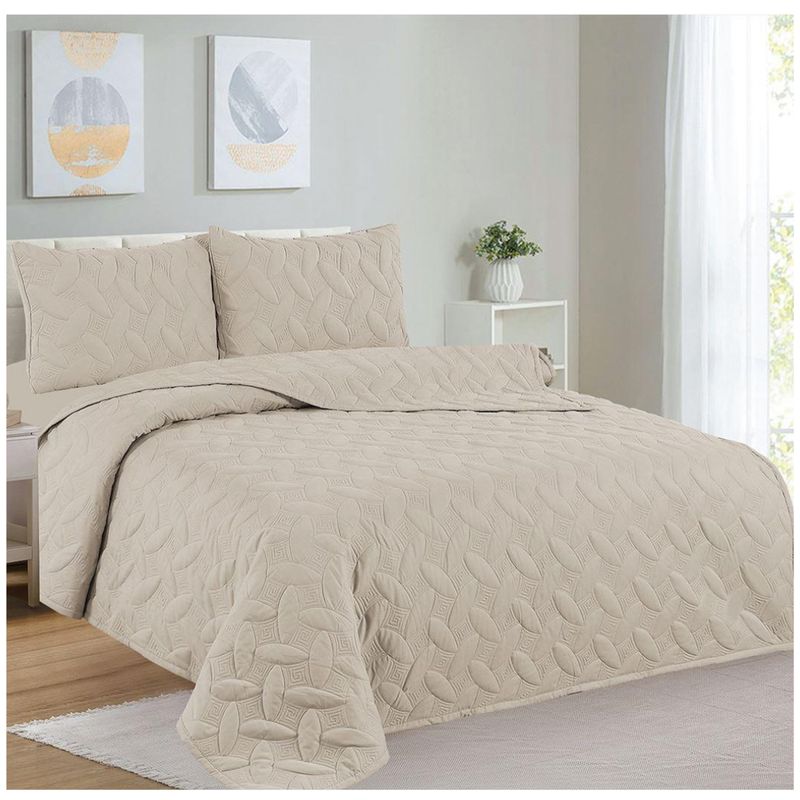 CASATEX - CUBRECAMA CASATEX COLOR ENTERO 100% ALGODON EN 3 PLZ