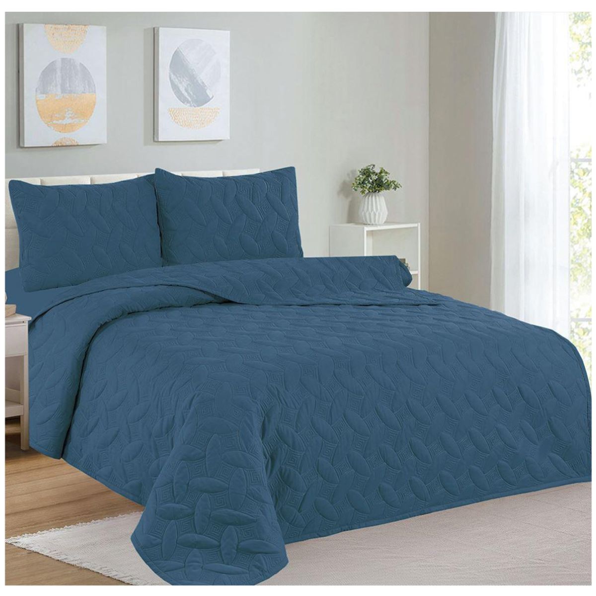 CASATEX - CUBRECAMA CASATEX COLOR ENTERO 100% ALGODÓN EN 3 PLZ