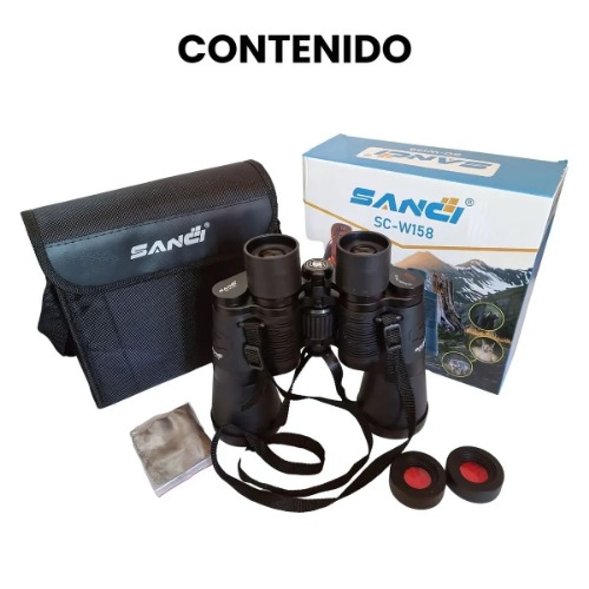 SANC - Binoculares Sanci Profesional 50x50 Modelo Sc-w158 Negro