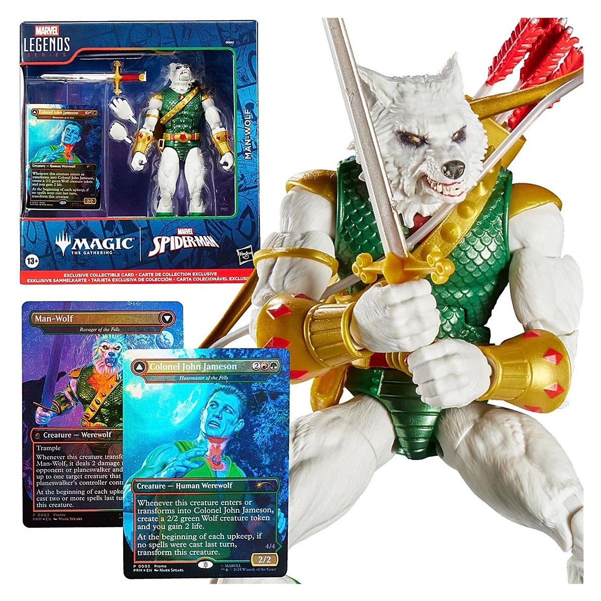 MARVEL - Marvel Legends Man-Wolf con Card Magic