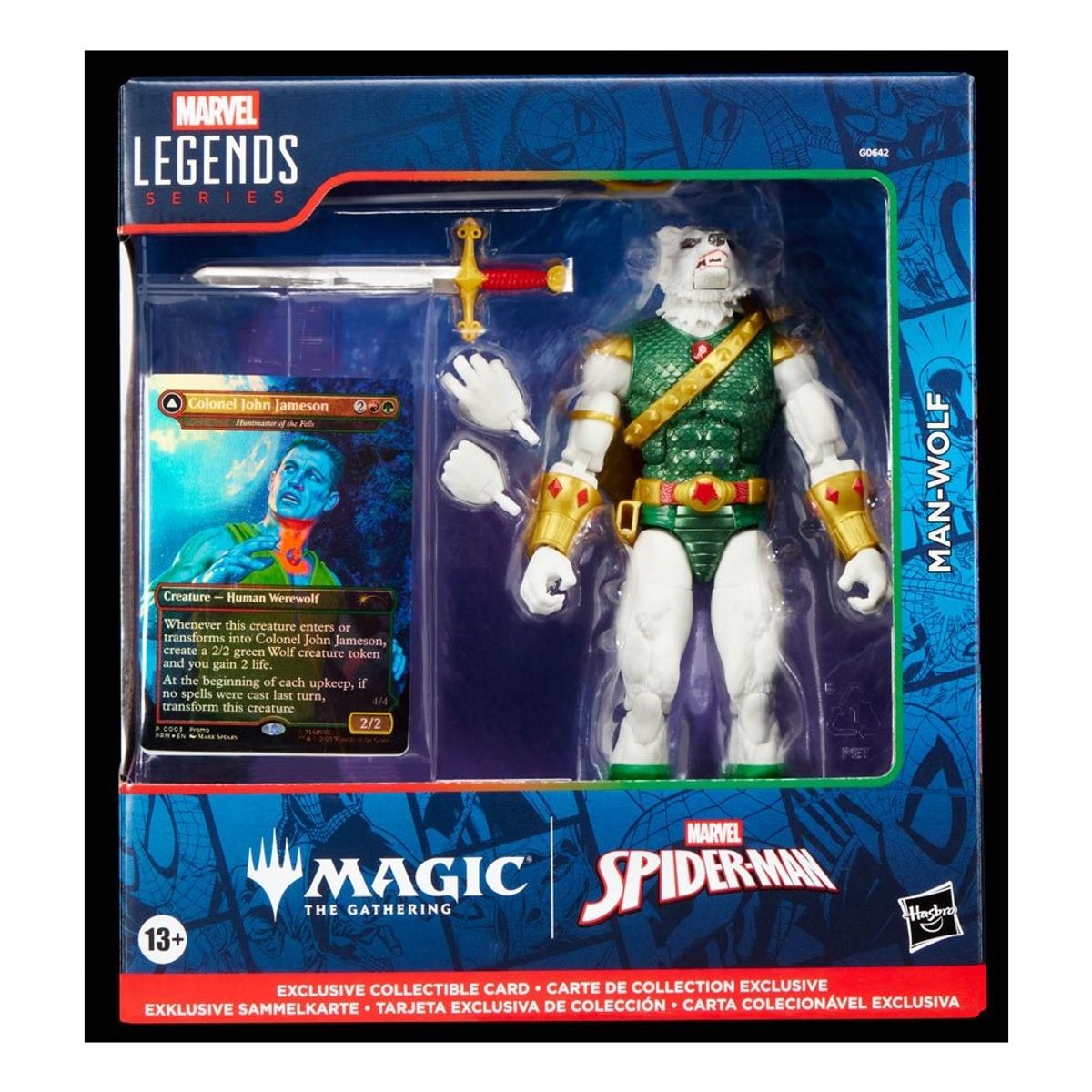 MARVEL - Marvel Legends Man-Wolf con Card Magic