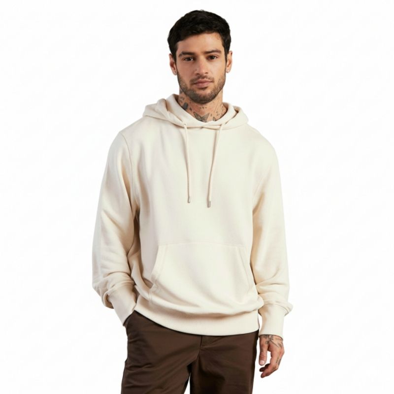 DROP THE LABEL - Hoodie Marfil Drop the Label Algodón Peruano Polera con Capucha