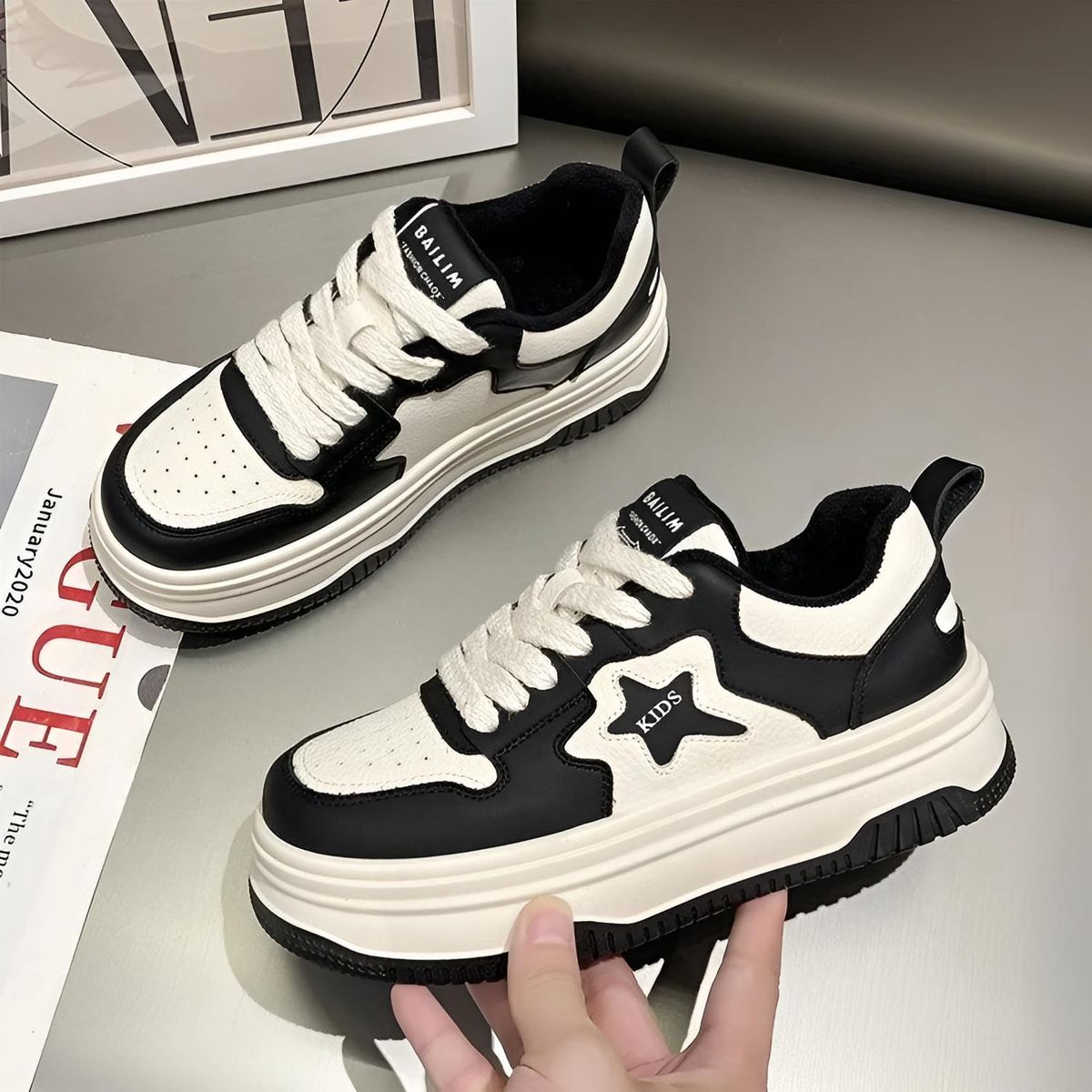 GENERICO - Zapatos De Mujer Con Estampado De Estrellas Zapatos Urbanas