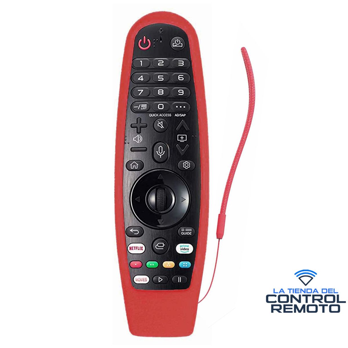 GENERICO - Funda Protector para Control LG Magic Mr20 - Rojo