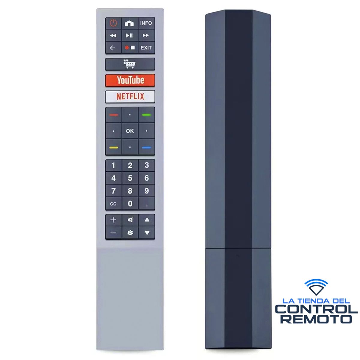 GENERICO - Control Remoto Compatible Para Tv Aoc Smart Plateado