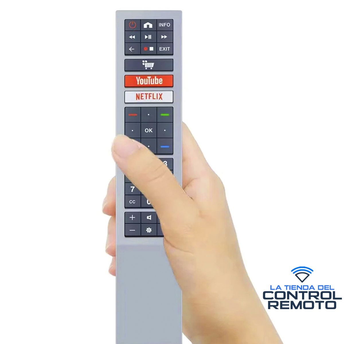 GENERICO - Control Remoto Compatible Para Tv Aoc Smart Plateado