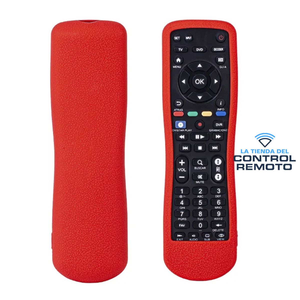 GENERICO - Funda Protector para Control Remoto Movistar - Rojo
