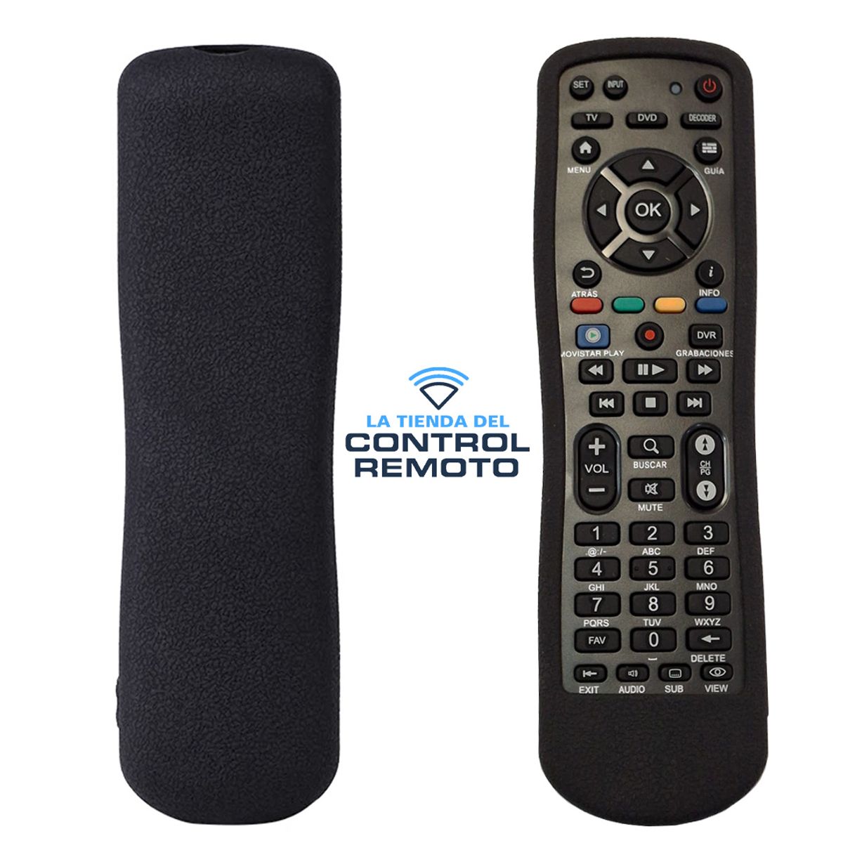 GENERICO - Funda Protector para Control Remoto Movistar - Negro
