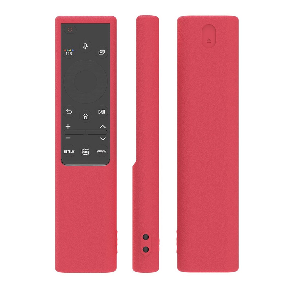 GENERICO - Funda Protector Para Control Samsung Qled - Rojo