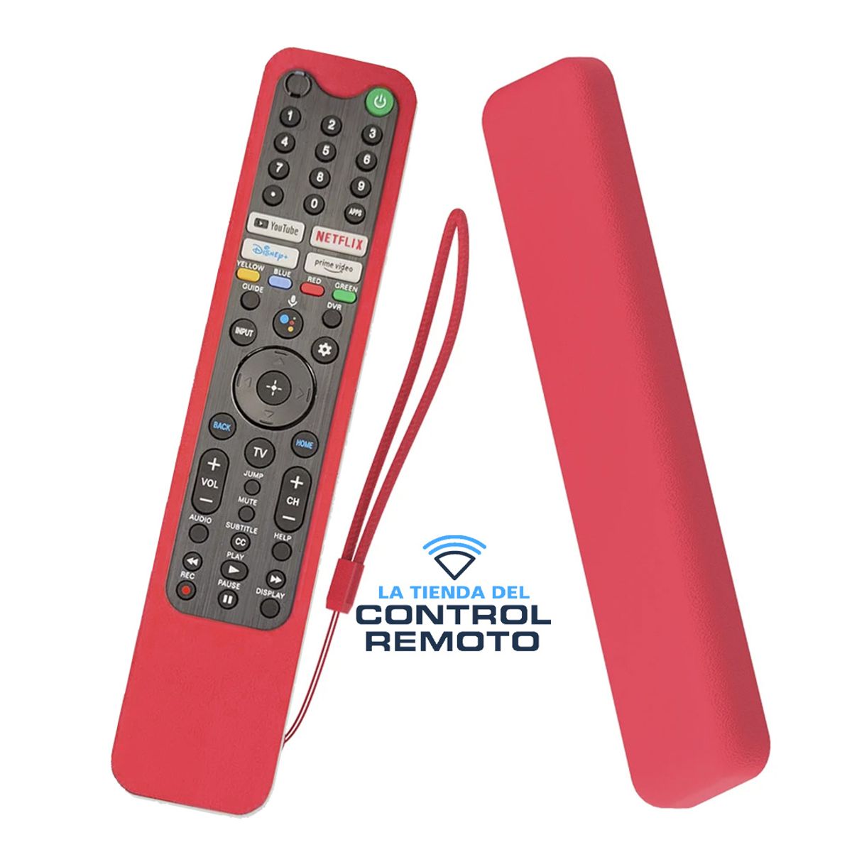 GENERICO - Funda Protector Para Control Tv Sony TX500 TX600 - Rojo