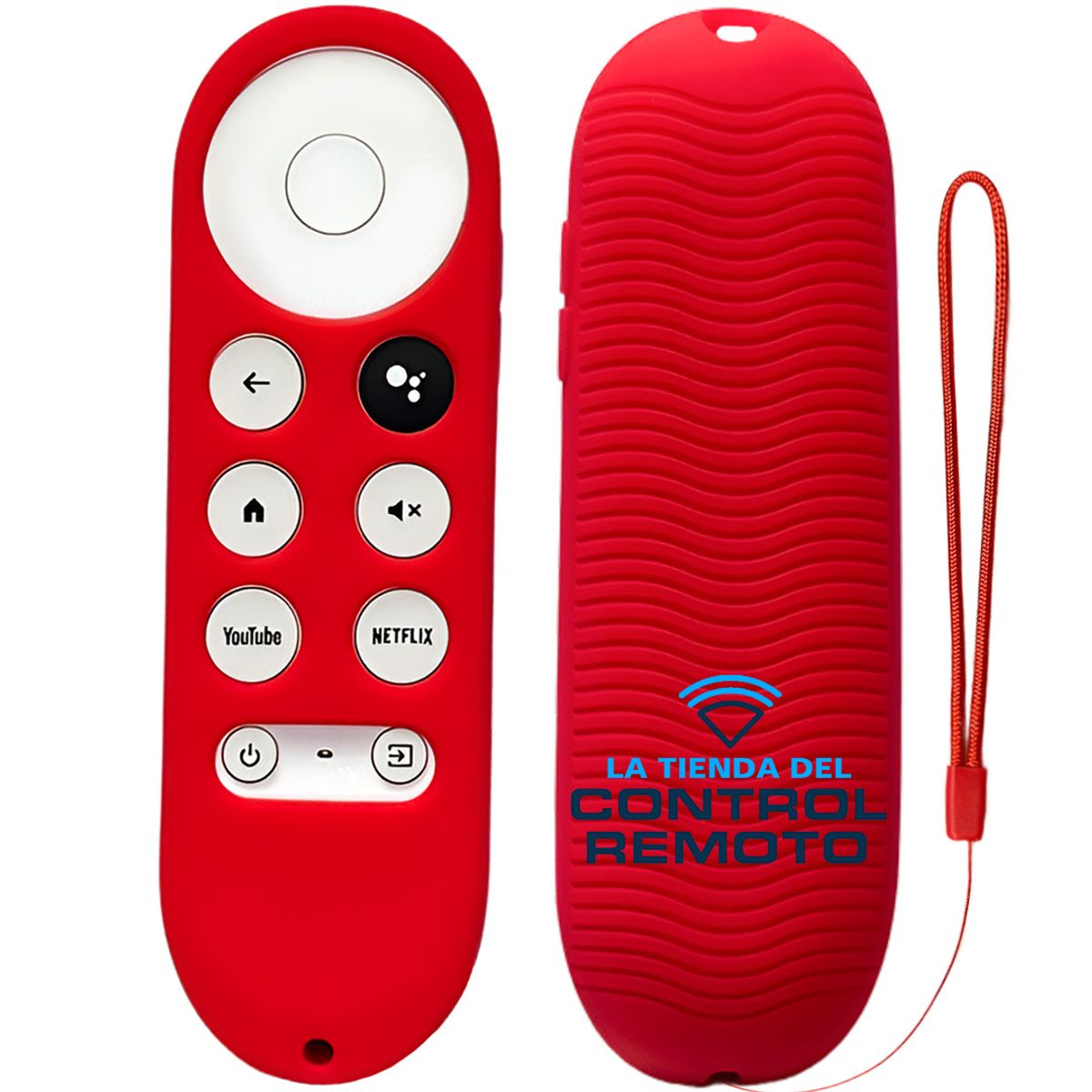 GENERICO - Fundas Protector para Control Google Chromecast 4 - Rojo