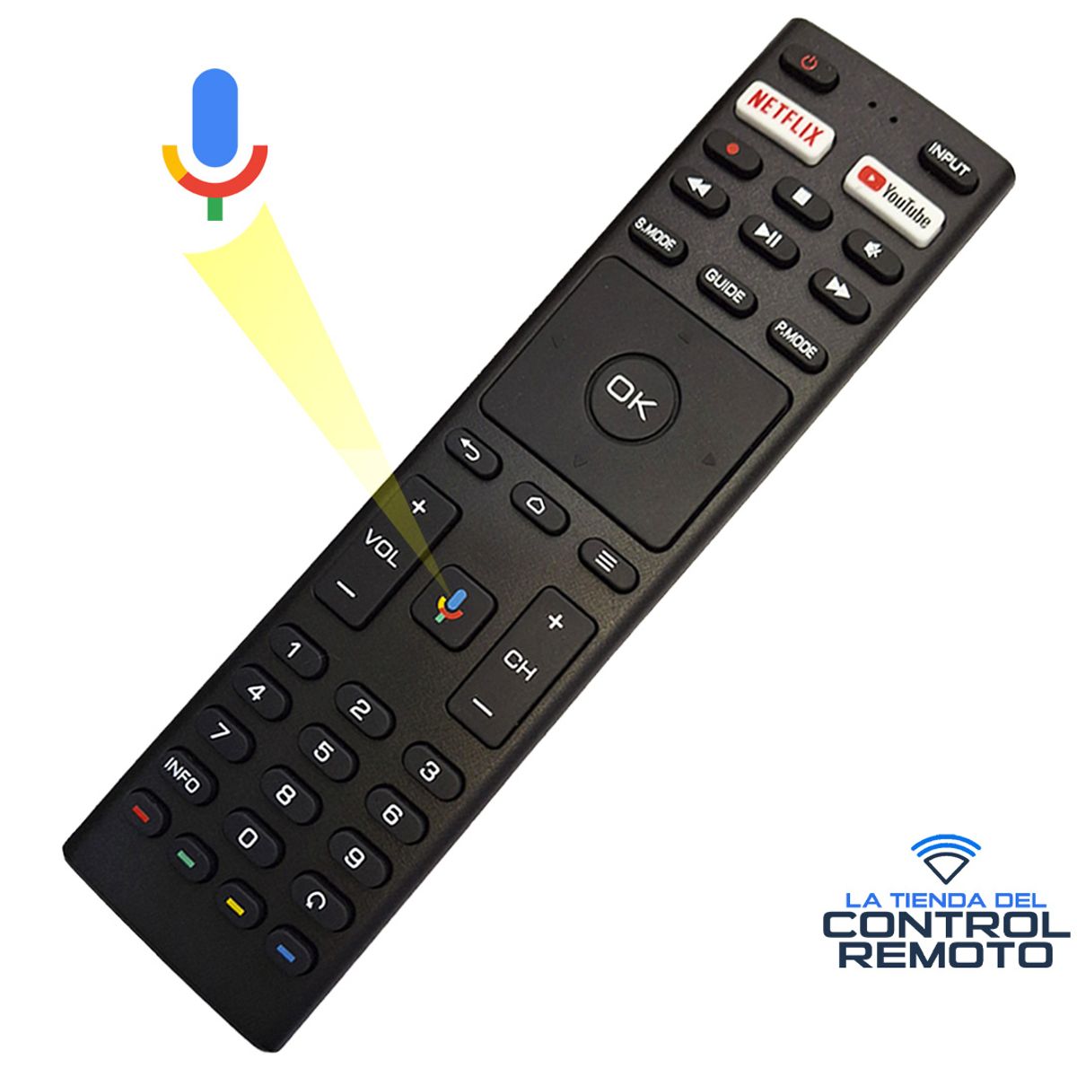 GENERICO - Controles Remoto C3363 con Voz para smart Tv JVC