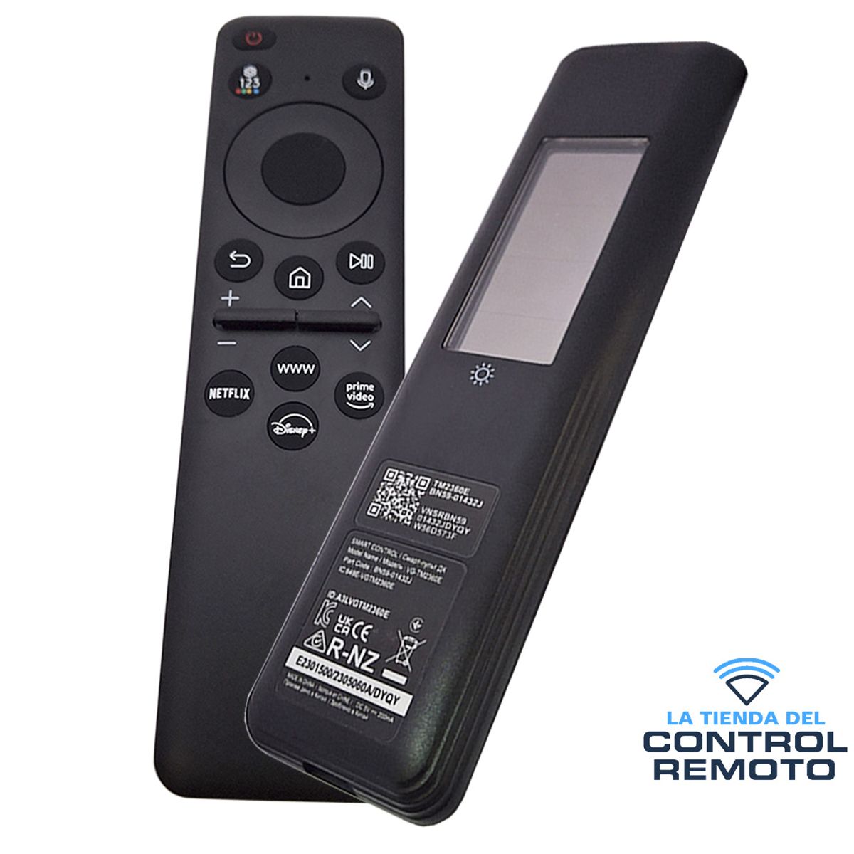GENERICO - Control Remoto Con Voz y Carga Solar para Tv Samsung Qled 2023
